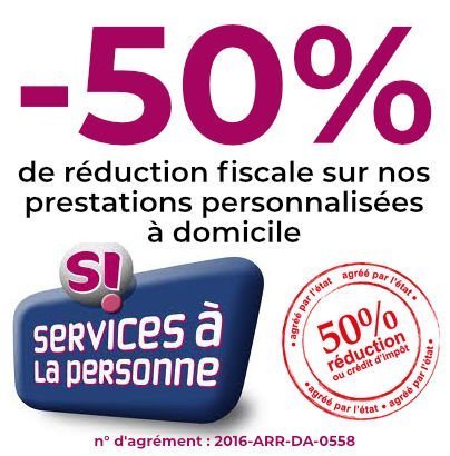 50% de réduction fiscale sur nos prestations de service à la personne